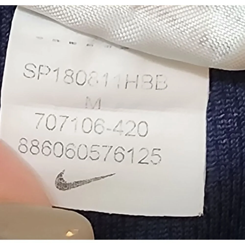 Nike Women's Navy Blue Athletic‎ Shorts with White Trim Comfortable Sporty M